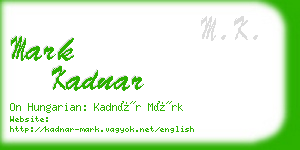 mark kadnar business card